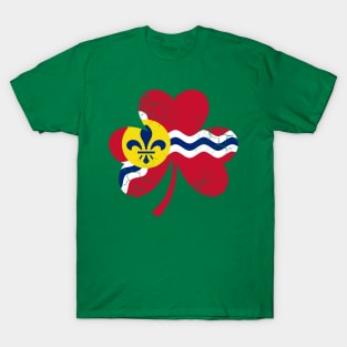 Irish St Louis Flag Shamrock St Patrick's Day T-Shirt